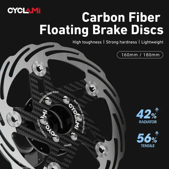 CYCLAMI frein à disque de vélo 160/180mm Rotors flottants