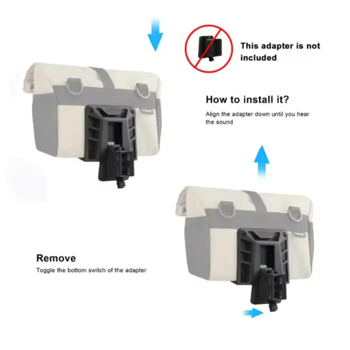 Rhinowalk sac de guidon de vélo sac de panier de Tube avant de 4L à dégagement rapide avec système MOLLE cyclisme urbain