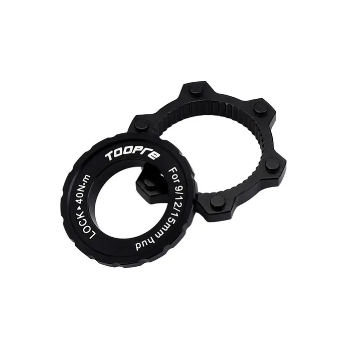 Adaptateur de moyeu de vélo en alliage d'aluminium, verrouillage central à 6 trous, conversion de ve