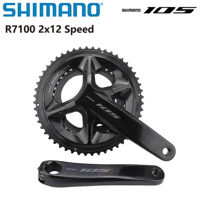 Pédalier Shimano 105 R7100 2x12 vitesses 165/170/172.5/175mm 52-36T/50-34T pour vélo de route, pigno