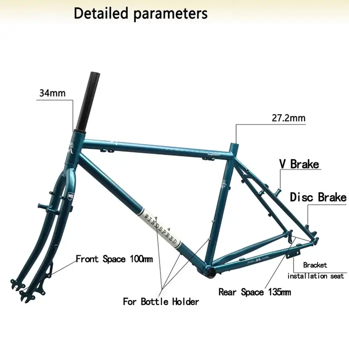 26ER NOUVEAU!! WINDSPEED LongRiders 4 cadres avec fourche CR-MO acides voyage cyclisme pièces de vélo frein à disque/V vélos de tourisme