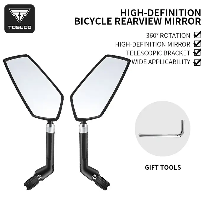 TOSUOD – rétroviseur de vélo télescopique réglable à 360 degrés