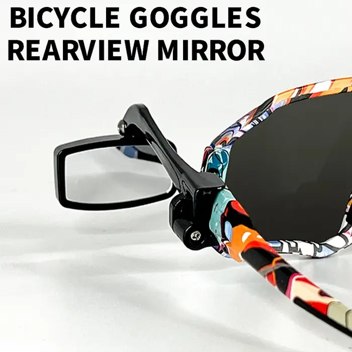 Lunettes d'équitation de vélo avec rétroviseur réglable