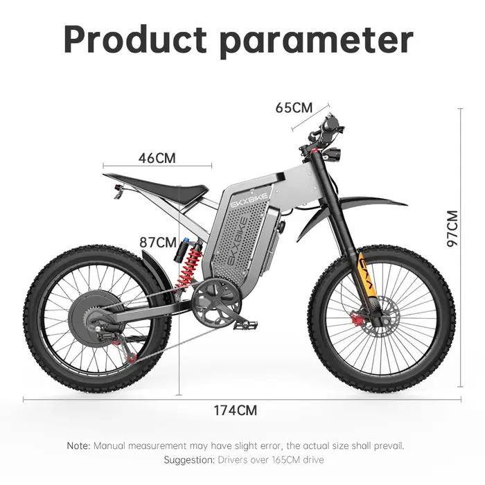 EKX X21 Max motos électriques 3000W moteurs sans engrenage sans brosse 60V30AH vitesse de la batterie au Lithium 85Kmh adulte hors route Ebike