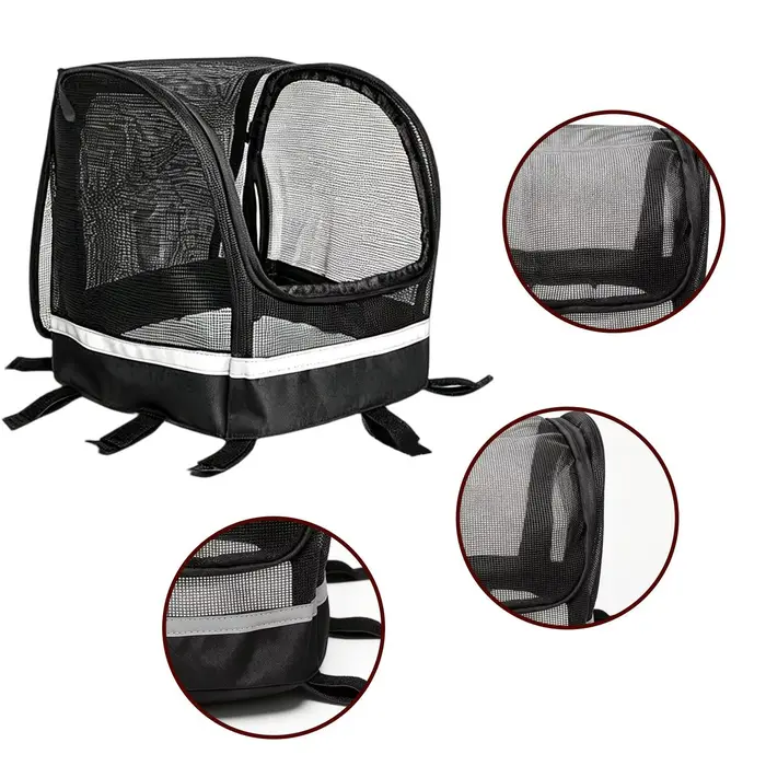 Panier de vélo pour chien avec fenêtre, support de guidon pour animaux de compagnie, petit panier de vélo pour chien pour les loisirs quotidiens, les trajets domicile-travail et les activités urbaines