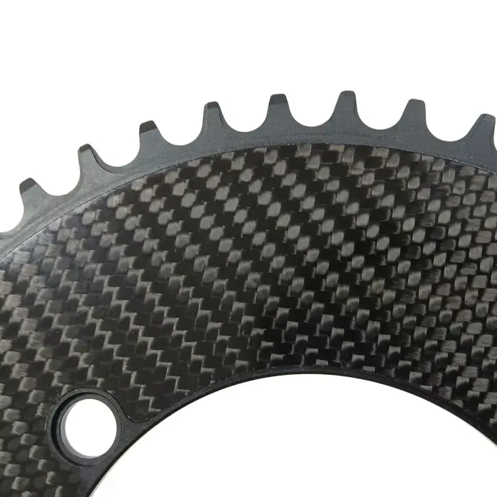 LEESE plateau unique 110 BCD-4Bults pour vélo de route/Graclé 46T 48T 50T 52T combinaison de fibres de carbone boucles