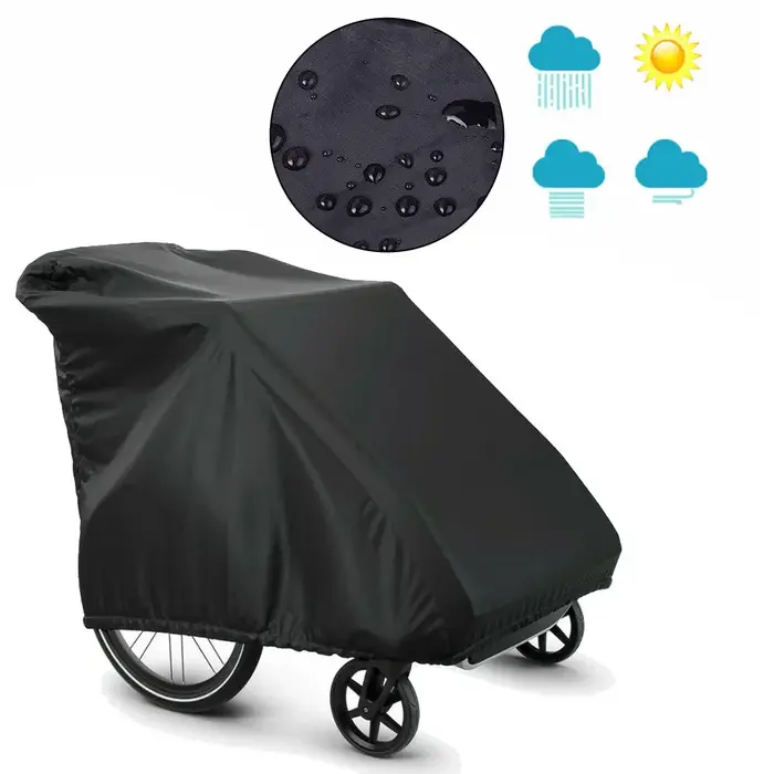 Juste de protection imperméable pour remorque de vélo, housse de rangement pour chariot enfant, doub