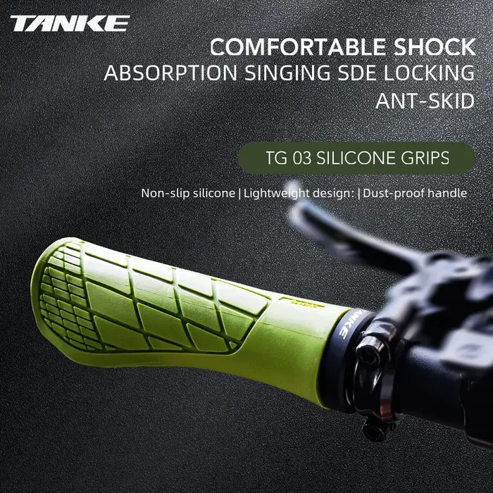 TANKE poignées de guidon en Silicone poignée vtt antichoc antidérapant montagne/route vélo poignée c