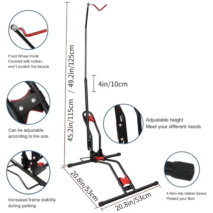 Porte-vélos Vertical avec Structure verrouillage par Insertion