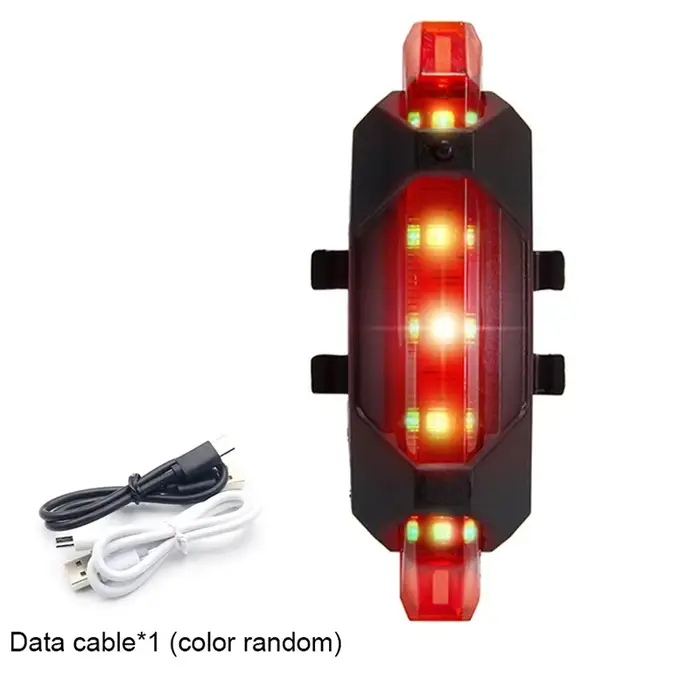 Kit d'éclairage de vélo, phare rechargeable par USB avec feu arrière, Installation facile, 3 modes,