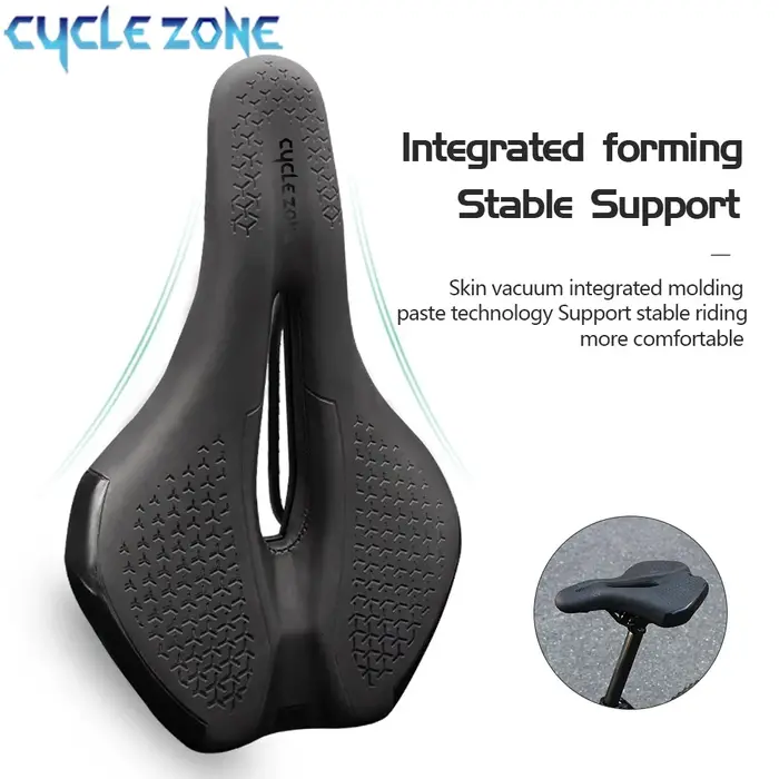 Selle de vélo antichoc en cuir PU respirant creux