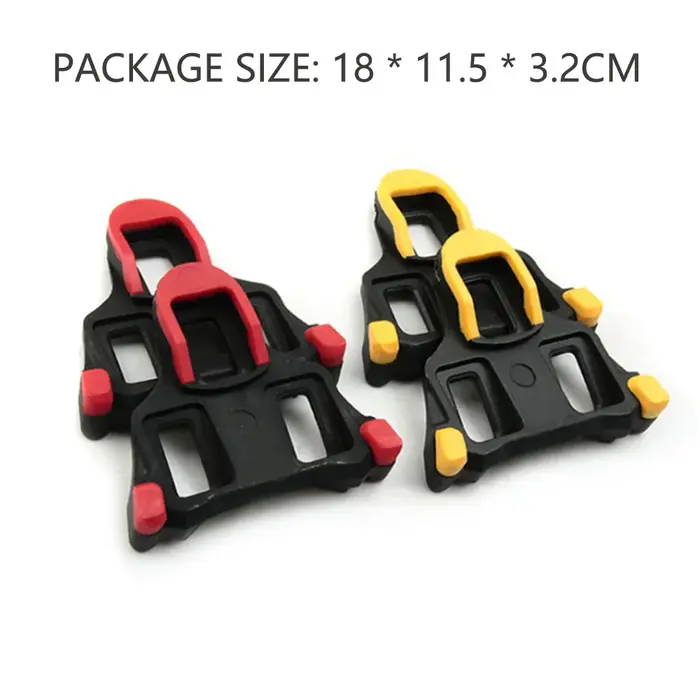 Crampons de vélo pédales de cyclisme autobloquantes ensemble de taquets flotteur à 6 degrés Clip jaune