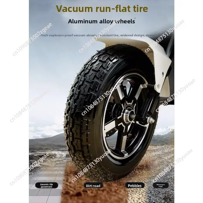 Tricycle électrique à 3 roues avec auvent pour livraison de nourriture scooter anti-basculement avec batterie au lithium 72V 50Ah bleu noir beige