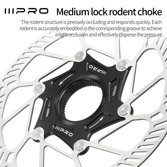 IIIPRO rotor de frein à disque ultraléger verrouillage central Rotor de frein à disque 140/160mm 1.8