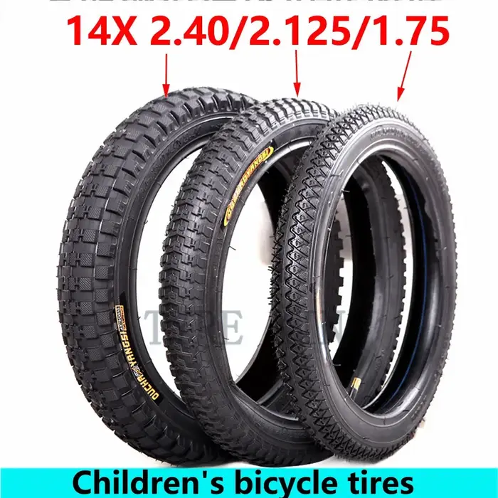 Pneu de vélo pour enfants 14 pouces 14X1.75/2.125/2.40 chambre à air de vélo pneu extérieur landau p