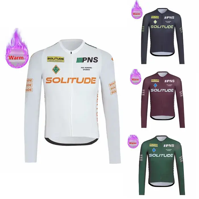 Maillot de cyclisme en polaire thermique pour homme