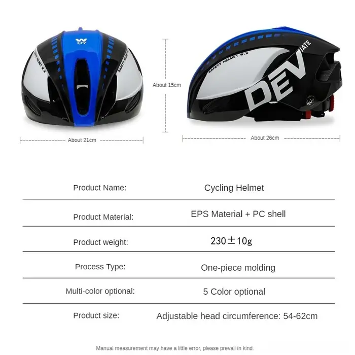 DEVIRapidly-Casque de vélo pour homme et femme, casquette de sécurité, respirant, ultraléger, vélo de route, VTT, sports de plein air, scooter