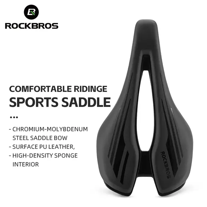 Selle de vélo de route pour homme en simili cuir blanc avec rembourrage éponge haute densité et arc acier chrome-molybdène respirante confortable antichoc