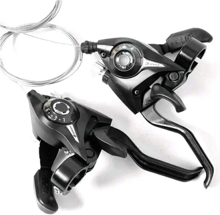 Leviers de frein et de changement de vitesse pour vélo de montagne, 1 paire, 3x7, 3x8 vitesses, noir