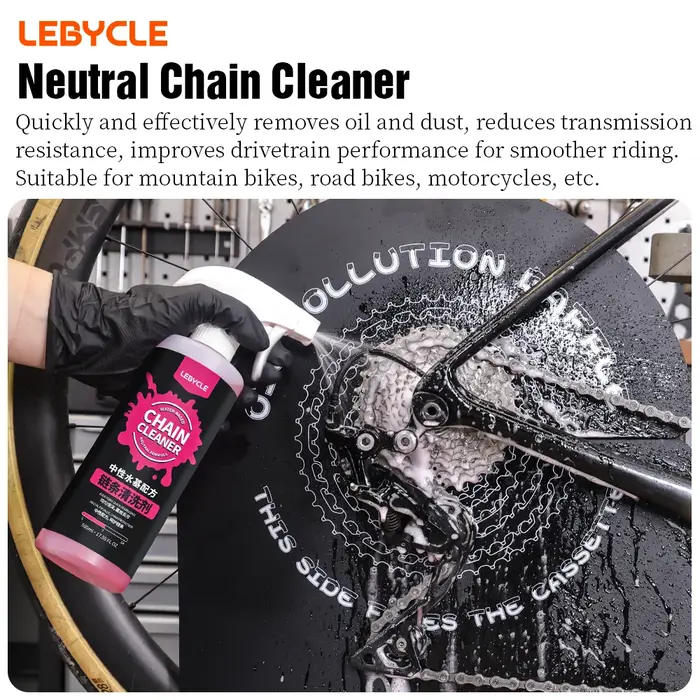 Nettoyant pour chaîne de vélo LEBYCLE 500ML, nettoyant pour transmission, liquide d'entretien, spray