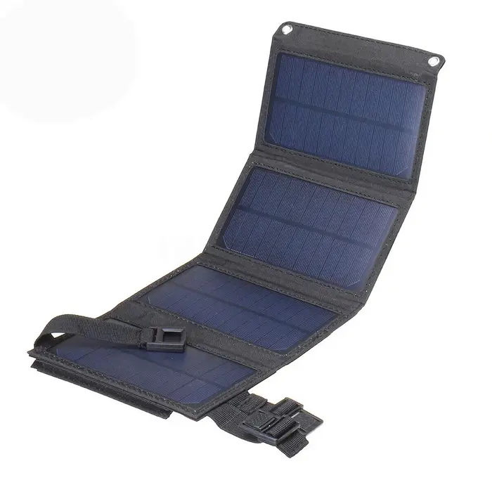 Panneau solaire pliable USB Portable, panneaux solaires pliants pour voyage, banque de chargement de