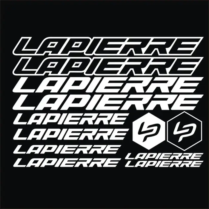 Autocollants de cadre de vélo LAPIERRE, autocollants décoratifs pour VTT et BMX, lettres modifiées p