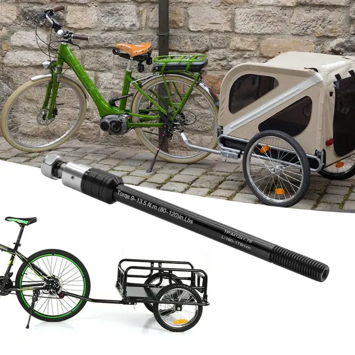 Remorque de vélo à axe traversant