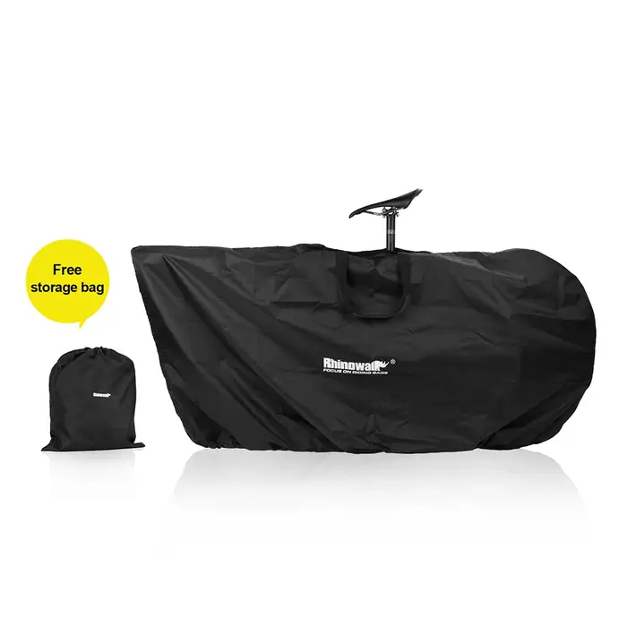 Sac de transport pliable pour vélo VTT 27.5 pouces et vélo de route 700C en polyester avec bandoulière confort pour voyage et sport de plein air
