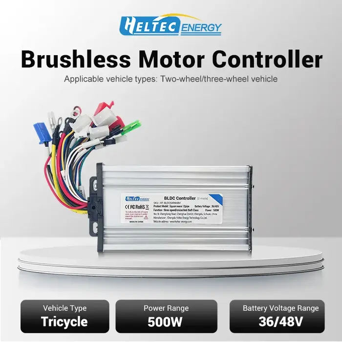 Contrôleur de moteur à courant continu sans balais pour vélo électrique 36V/48V/60V 500W