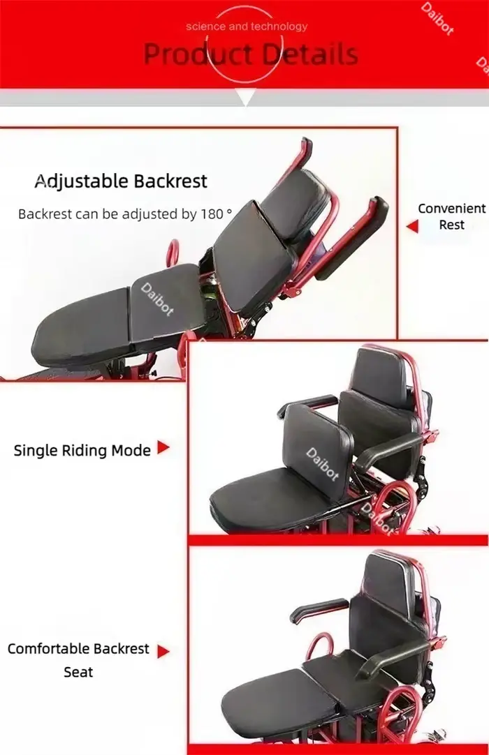 Tricycle électrique pliant pour personnes âgées