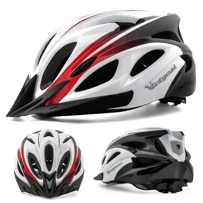 VICTGOAL adultes casque de vélo visière LED feu arrière hommes femmes casque de cyclisme casques de 
