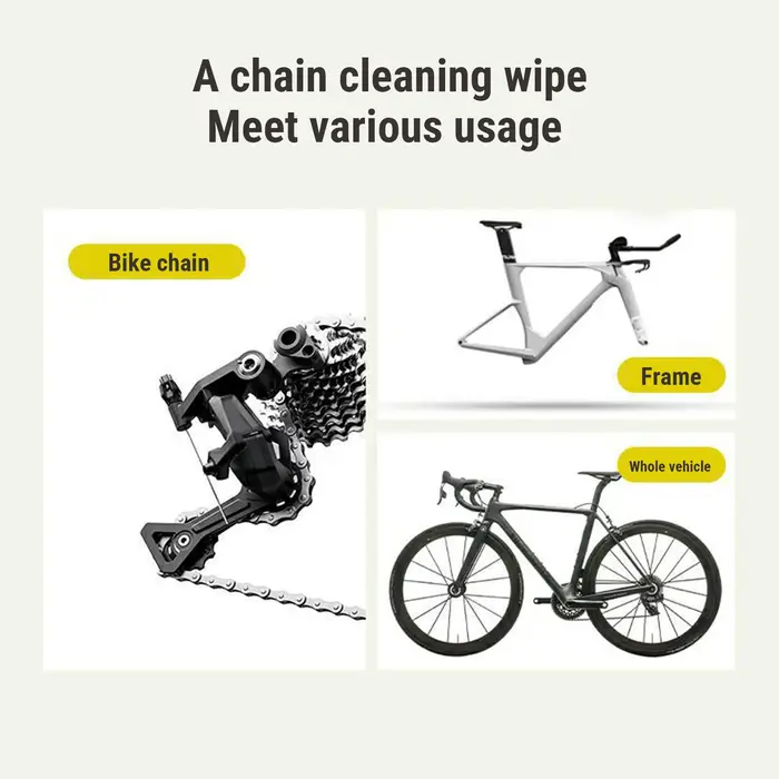 12 lingettes de nettoyage pour chaîne de vélo