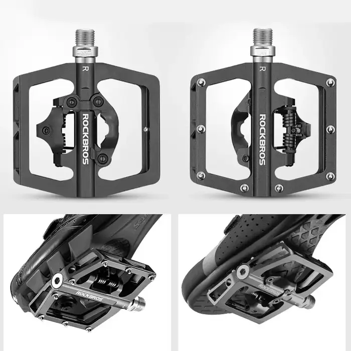 ROCKBROS – pédale de verrouillage de vélo 2 en 1