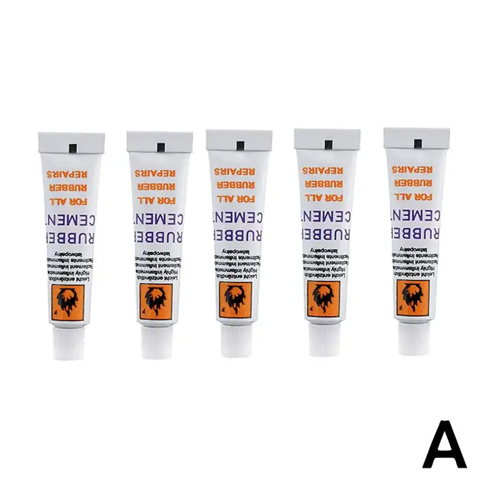 Lot de 5 Colles de Réparation pour Pneus de Vélo, Kit Universel de Ciment Caoutchouc pour Réparation