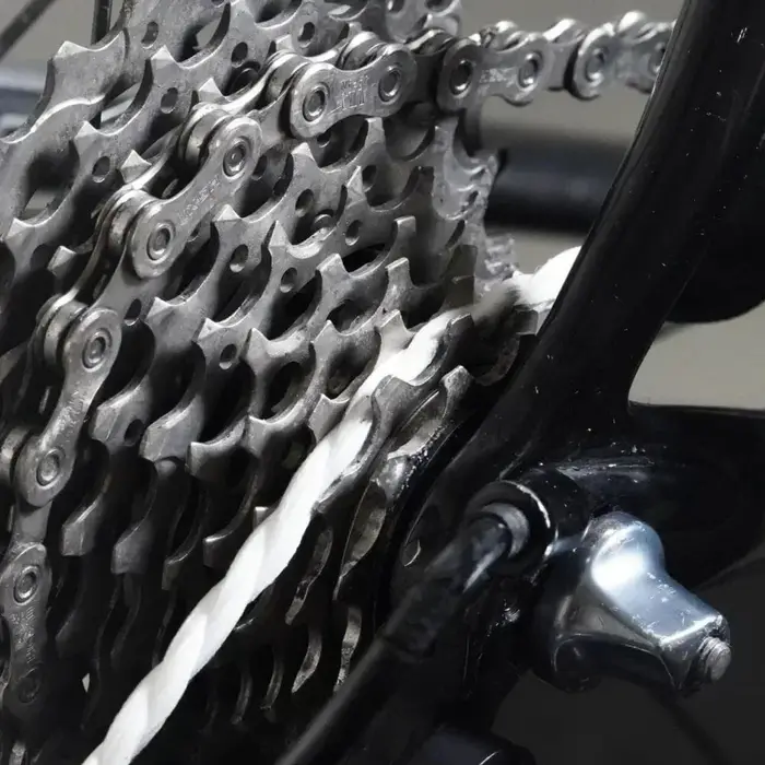 Cordon de nettoyage spécial pour cassette de vélo en coton et fil pour chaîne et engrenages entretien transmission vélo roue guide et volant