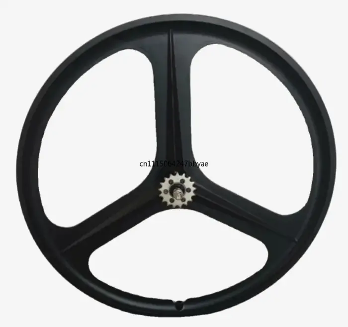 Pour vélo fixie 700C, jeu de roues intégrées à 3 rayons, roue avant et arrière monobloc en alliage pour vélo à vitesse fixe.