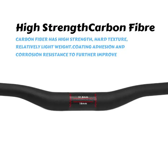 Guidon de vélo de montagne en carbone 3k en forme d'hirondelle