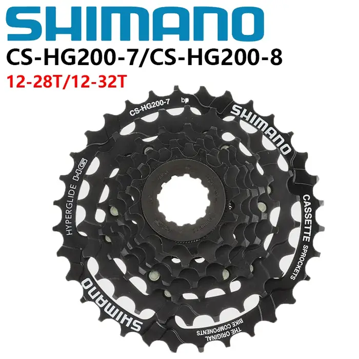 Shimano Tourney HG200 7s 12-28T/12-32T 8s 12-32T Cassette CS-HG200-7 / CS-HG200-8 pour VTT Vélo D'origine