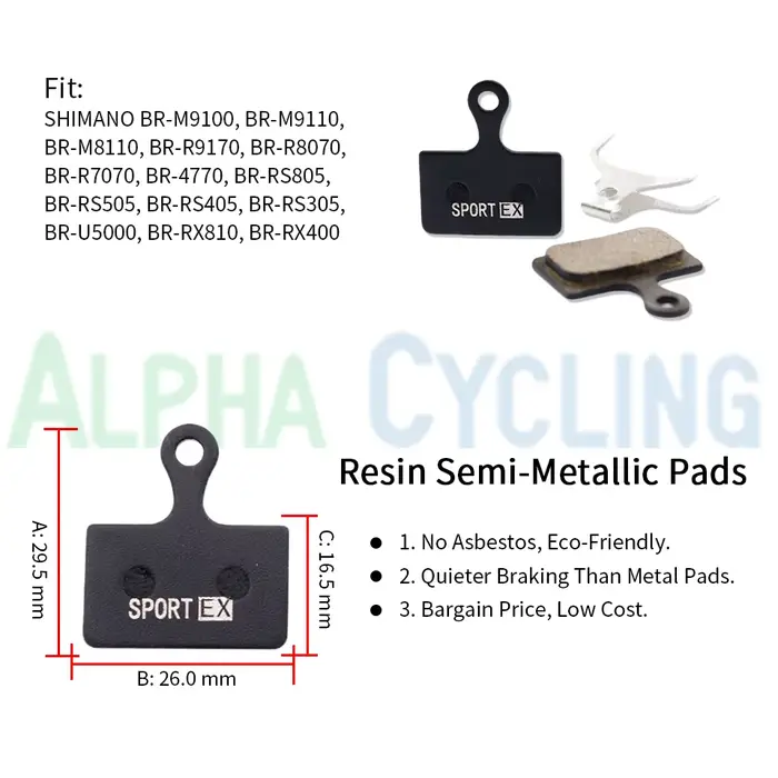 Plaquettes de frein à disque de vélo pour SHIMANO XTR M9100, DEORE XT M8110, DURA-ACE R9150, ULTEGRA