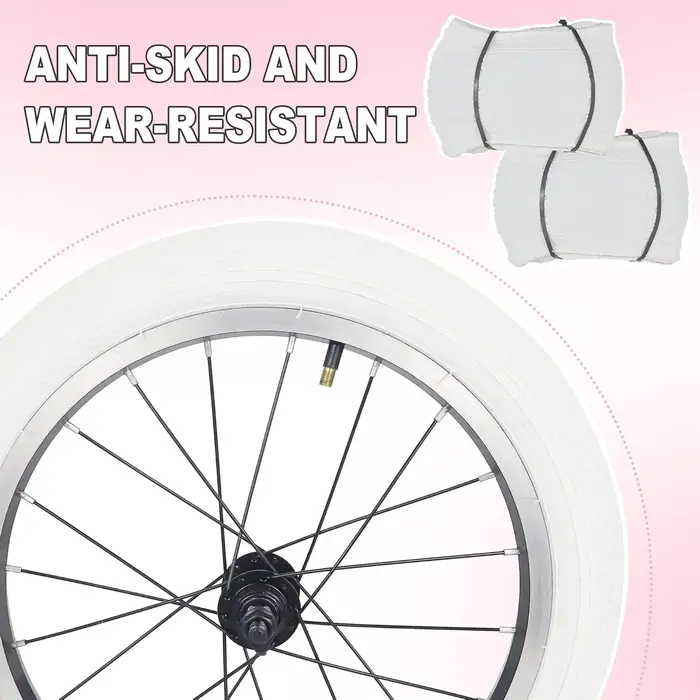 ZUKKA 2 PNEUS DE VÉLO POUR ENFANTS 16' 16 X 2.125 avec chambres à air et leviers - Compatibles avec poussette/vélo enfant