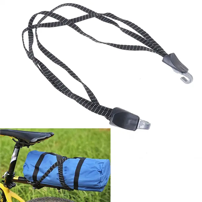 Corde à bagages élastique avec crochets de vélo