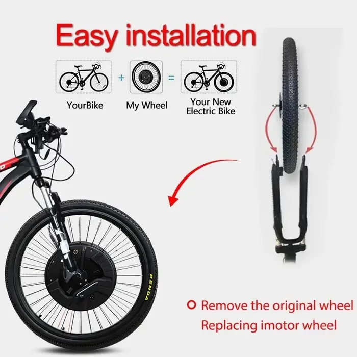 IMortor/ Imotor-Kit d'invitation de vélo électrique avec batterie