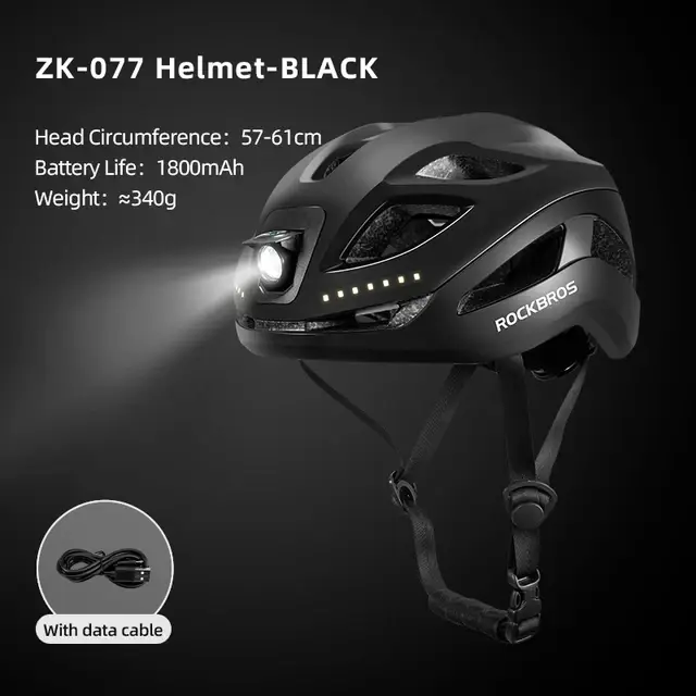 Casque de vélo avec lumière LED iodée