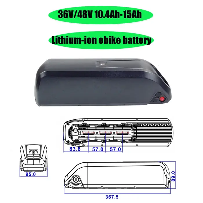 Batterie de vélo électrique JETECH JT-EBB10-22 36V 10.4Ah 12Ah