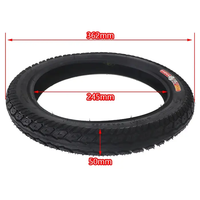 Pneu 14 pouces 14X2.125 57-254 en caoutchouc pour vélo électrique avec chambre à air orange or ou bleu remplacement robuste