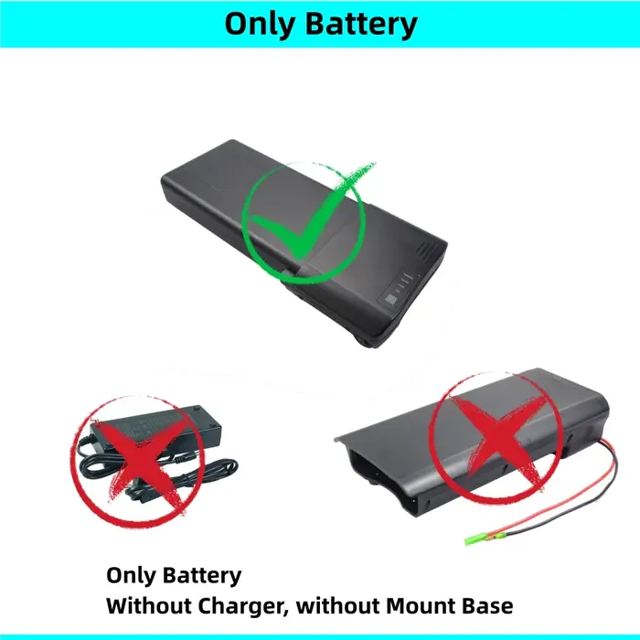 Porte-bagages arrière batterie de vélo électrique 36V 7.8Ah 8.7Ah 10Ah 10.4Ah 12.8Ah 14Ah 24V pour p