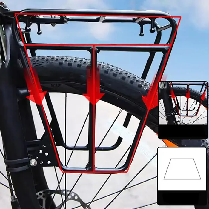 Porte-bagages avant stable pour vélo de route