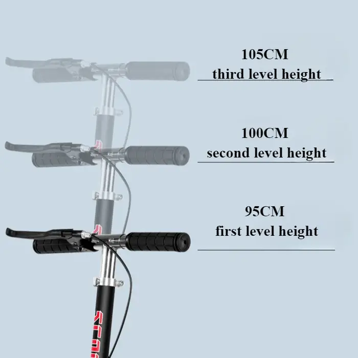 Trottinette Portable Pliable avec Guidon Réglable pour Enfant