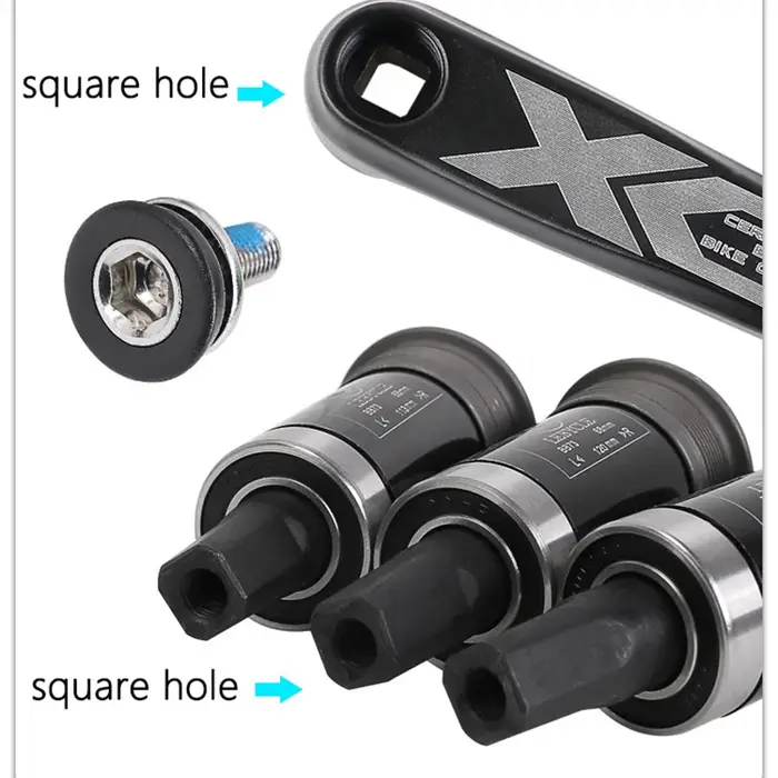 1 paire de support inférieur de vélo à trou carré, boulons scellés étanches, vis BB M8 * 15mm pour Brompton en alliage d'aluminium/acier