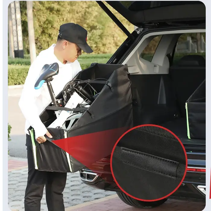 Boîte de rangement pliable et portable pour vélo Brompton